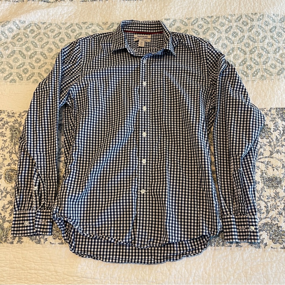 Goodthreads Men's Slim-Fit Long-Sleeve Plaid Poplin Shirt